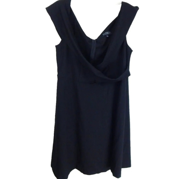 Eloquii Black Off Shoulder Sweetheart Fit Flare Dress - Picture 2 of 4